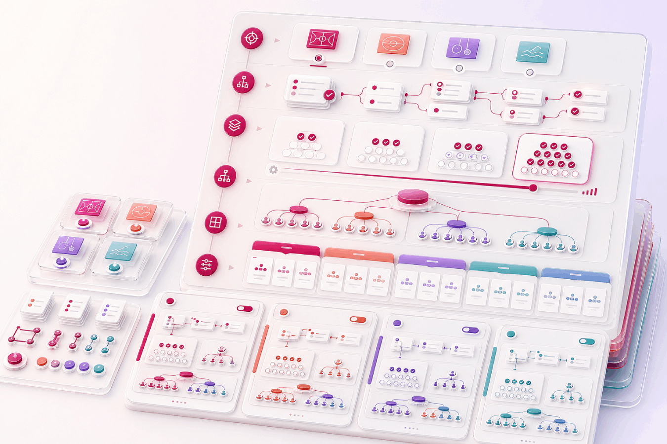 Digital illustration of a sports jackpot betting dashboard with match information, betting selections, and performance data